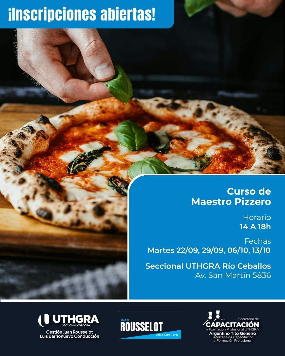 Nuevo Curso de Maestro Pizzero en Río Ceballos